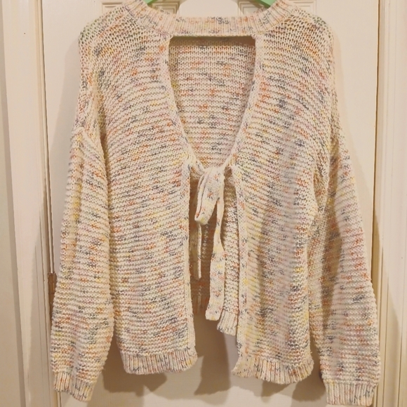 Aerie Cozy Crew Neck Open Back Sweater in Soft Knit - Picture 6 of 13